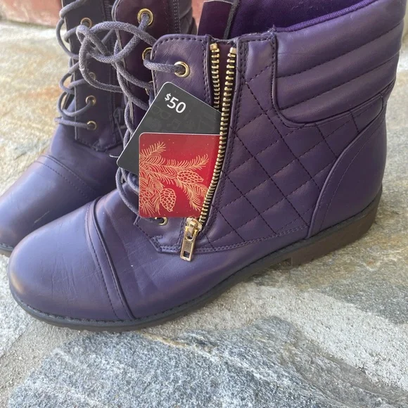 Purple Women's Boots Size 8.5 - Picture 2 of 5